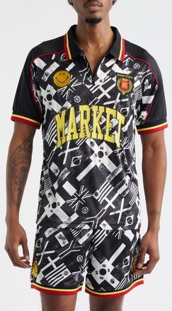 Market Flag Soccer Jersey in Black/White at Nordstrom, Size Xx-Large