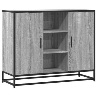 Berkfield Home Sideboard Grey Sonoma 92x35x76 cm Engineered Wood | Size: 92 x 35 x 76 cm