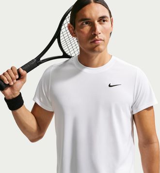 Nike Mens Court Victory Dri-FIT Tennis Top in White | FZ6921-100