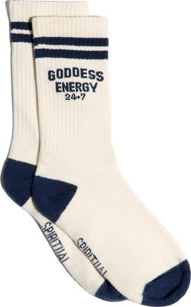 Spiritual Gangster Goddess Energy Crew Socks in Vintage White at Nordstrom