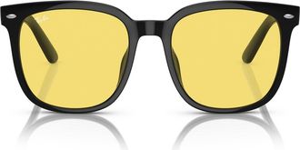 Ray-Ban 57mm Square Sunglasses in Black /Yellow at Nordstrom