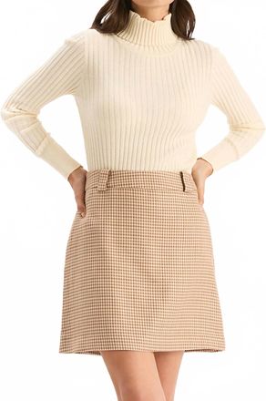 Tyler B&ouml;e Twiggy Houndstooth Mini Skirt In Multi Houndstooth