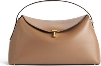Toteme T-Lock Leather Clutch