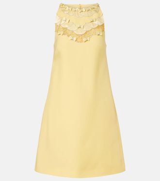 Valentino Crepe Couture embellished minidress