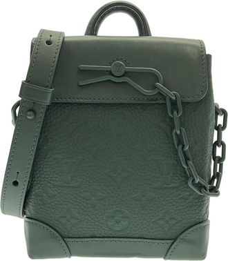 Louis Vuitton Green Leather Backpack (Pre-Owned)