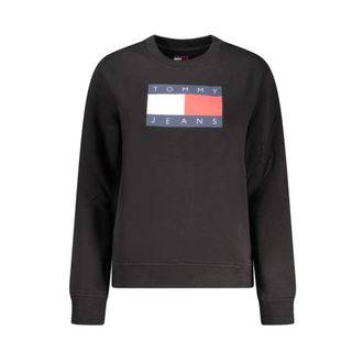 Tommy Hilfiger Crew Neck Sweatshirt - Dames - Sweatshirts - Zwart - S - Katoen - Hoodies & sweatvesten