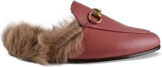 Gucci Princetown Mule - Dames - Slip ons - Roze - 35 1/2 EU - Leer - Schoenen