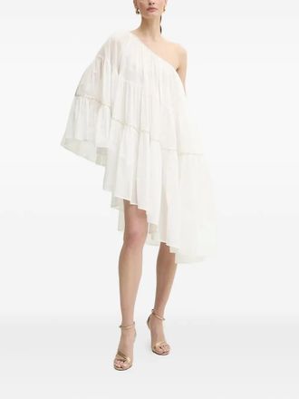 Simona Corsellini asymmetric tiered dress - White