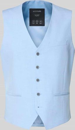 s.Oliver Black Label Regular Fit Anzugweste mit Viskose-Anteil in Hellblau, Gr&ouml;&szlig;e 44