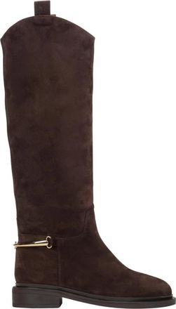 Estro & Luminara Over-de-Knie Laarzen - Dames - Hoge Laarzen - Bruin - 39 EU - Schoenen