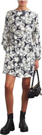 Max Mara Korte Gedrukte Zijden Cr&ecirc;pe Jurk - Dames - Korte kleedjes - Veelkleurig - M - Kleedjes