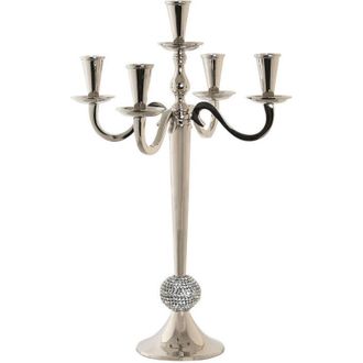 DKD Home Decor Candelabro DKD Home Decor Argentato Acrilico Alluminio Cromato 30 x 30 x 47 cm