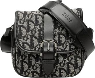 Dior Pre-owned Canvas Crossbody Bag - Dames - Vintage Schoudertas - Zwart - ONE Size - Leer - Vintage