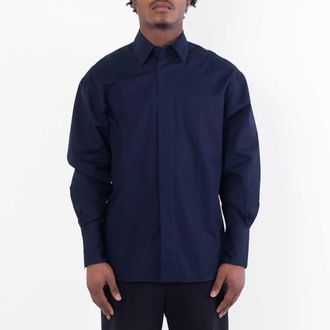 Ferragamo Ferragamo Logo Embroidered Cotton Poplin Shirt