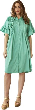 In Front Jurken - Dames - Casual kleedjes - Groen - S - Kleedjes