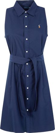 Ralph Lauren Abito Maniche Svasate Woven Sleeveless Mini Shirt D