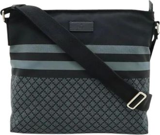 Gucci Pre-owned Cross Body Bags, female, Black, Size: ONE SIZE Pre-owned Nylon Cross Body Bag
