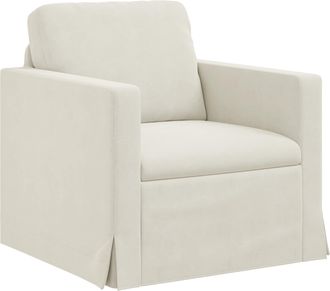 vidaXL Sof&aacute; Crema 78 X 78 X 80 Cm Terciopelo Vidaxl
