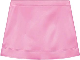 Ganni Minigonna in raso - Rosa