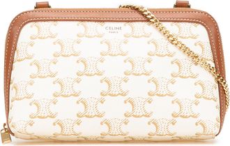 Celine Pre-owned Womens Monogram Shoulder Bag - Ivory Textile - One Size