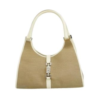 Gucci Pre-owned Handbags, female, Brown, Size: ONE SIZE Pre-owned Vintage Canvas Handbag