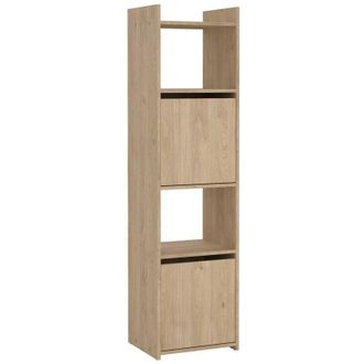 Dmora Dmora - Estante Para Libros Claric, Estante De Oficina, Porta Libros M&oacute;vil, Biblioteca, 40x34 H155 Cm, Roble