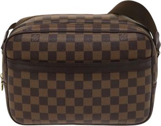Louis Vuitton Reporter Pm Brown Canvas Shoulder Bag (Pre-Owned)