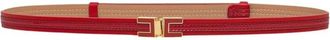 Elisabetta Franchi Smal riem - Dames - Riemen - Rood - XL - Leer - Accessoires