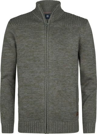 Petrol Industries Heren Gebreid Vest Sleeping Bear - Groen