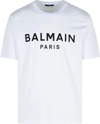 Balmain White Cotton T Shirt