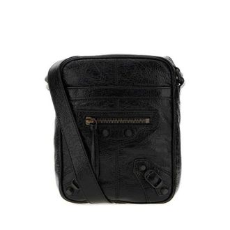 Balenciaga Black Leather Le City Crossbody Bag Borse A Tracolla