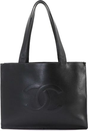Chanel Black Grained Calfskin Handbag Tote Bag (Pre-Owned)