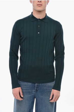 Corneliani CIRCLE 3-Button Ribbed Virgin Wool Polo size 50