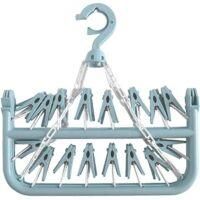 OEM Tendedero Para Calcetines Con 32 Pinzas, Tendedero Colgante Plegable Para Interiores Con Ganchos, Tendedero Para Calcetines Y Ropa Interior - Crezuo