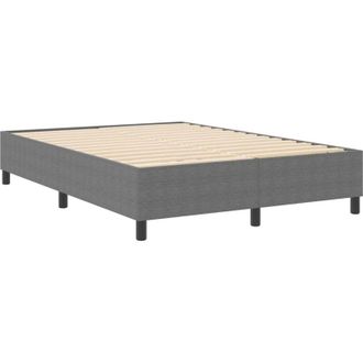vidaXL Cama Tipo Box Spring Gris Claro 140 X 190 Cm Telas De Pana Vidaxl