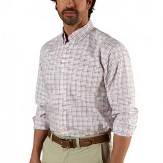 Duck Head Cotton Oxford Sport Shirt In Coral