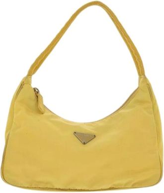 Prada Pre-owned Shoulder Bags, female, Yellow, Size: ONE SIZE Pre-owned Vintage Shoulder Bag