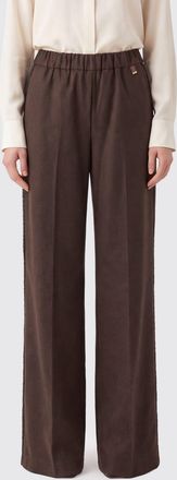Herno Pantaloni palazzo in misto lana a gamba larga con vita elasticizzata