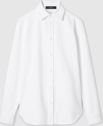 Gucci Washed Certified Cotton Denim Shirt, Size 44 IT, White, Ready-to-wear