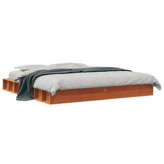 Berkfield Home Bed Frame Frame Wax Brown 180x200 cm Super King Solid Wood Pine