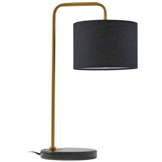 Lindby L&aacute;mpara De Mesa hillary En Negro Textura, Tela, Tejido, Seda - Lindby