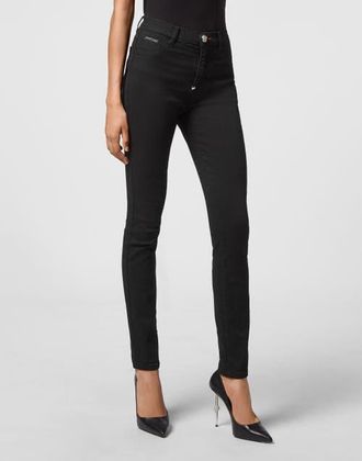 Philipp Plein High Waist Jegging Women in Blackout at Nordstrom, Size 29