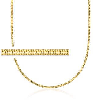Ross-Simons Italian 2.4mm 18kt Gold Over Sterling Snake-Chain Necklace