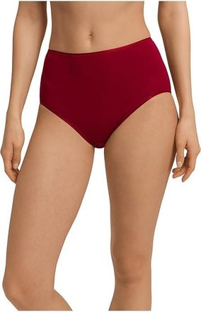 Hanro Cotton Seamless Full Brief Womens Underwear Red Dahlia : XS