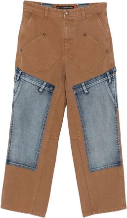 Andersson Bell Jeans con design patchwork - Marrone