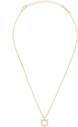 Ferragamo Gancini Kristallen Ketting - Dames - Kettingen - Geel - ONE Size - Accessoires