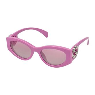 Gucci Stijlvolle Zonnebril - Dames - Accessoires - Roze - Maat: 54 MM