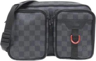 Louis Vuitton Pre-owned Cross Body Bags, male, Black, Size: ONE SIZE Pre-owned Damier Graphite Shoulder Bag