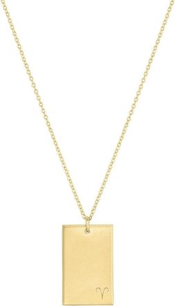 Set & Stones Goldie Horoscope Necklace in Gold /Aries at Nordstrom, Size 20