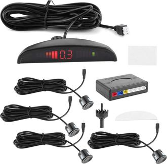 OEM Adecuado Para Monitores De Radar De Estacionamiento De 12 V Cc, Con 4 Sensores, Color Negro, Dimensiones 8,7 X 6 X 2 Cm